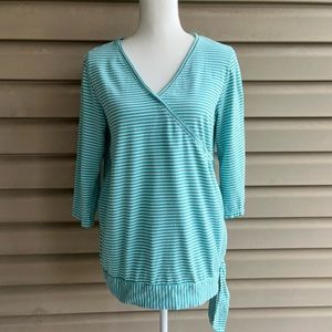 •Old Navy• Maternity Faux Wrap Side Tie Top - Size Large